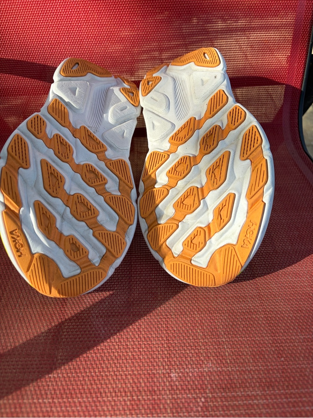 Hoka Women's Teal, Yellow & Peach Athletic Running Shoes 5.5 D - Picture 8 of 10